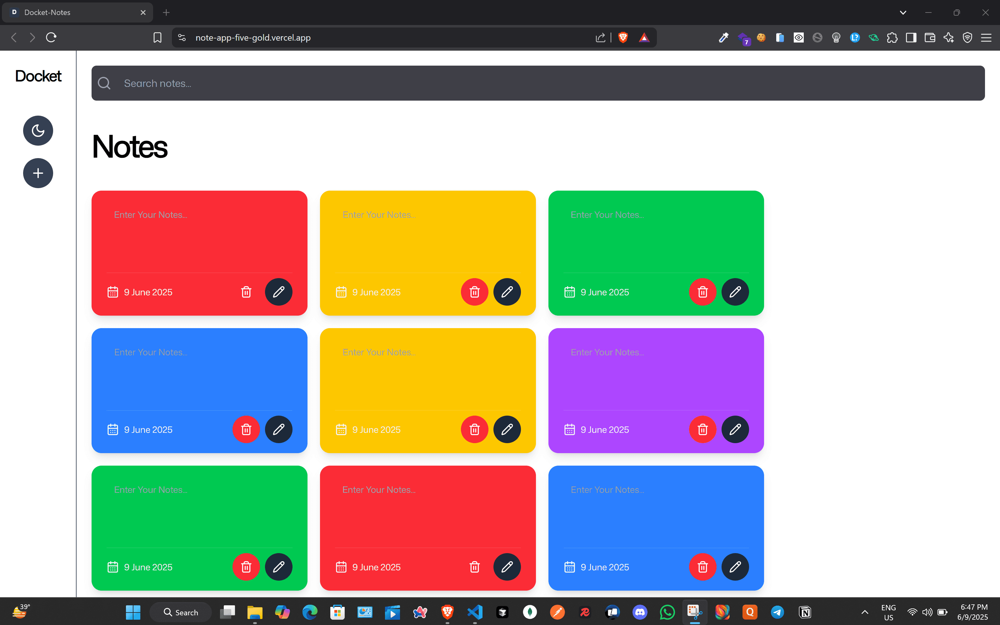 Note Web App (Next.js) image