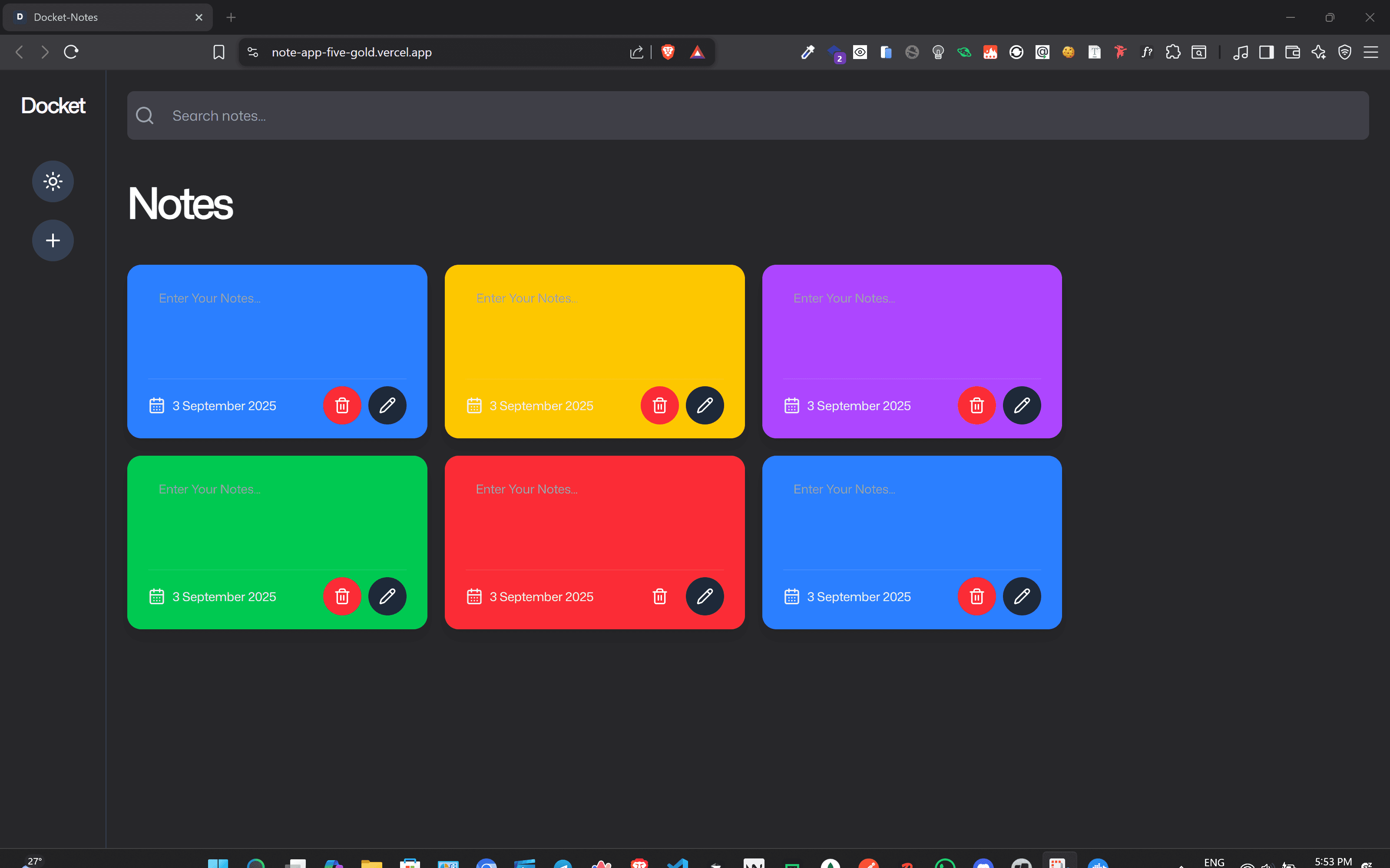 Note-Taking Web App